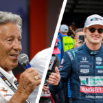 Bild på Mario Andretti med Marcus Ericsson infälld till höger.