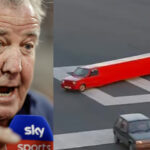 Jeremy Clarkson och hans extremt långa röda limousine.