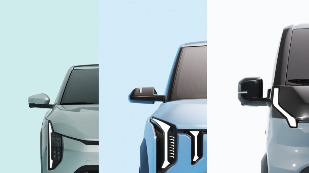 Teaserbild för Kia EV2, EV4 och PV5.