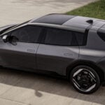 Kia EV4 halvkombi hatchback snett uppifrån