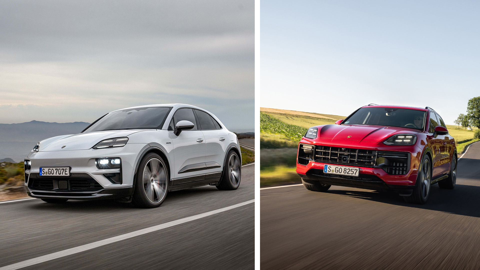 Porsche Macan Electric Turbo och Porsche Cayenne GTS