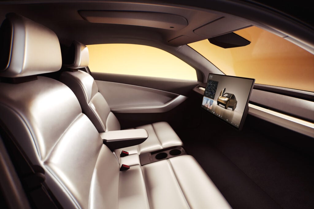 Tesla Robotaxi framsäte