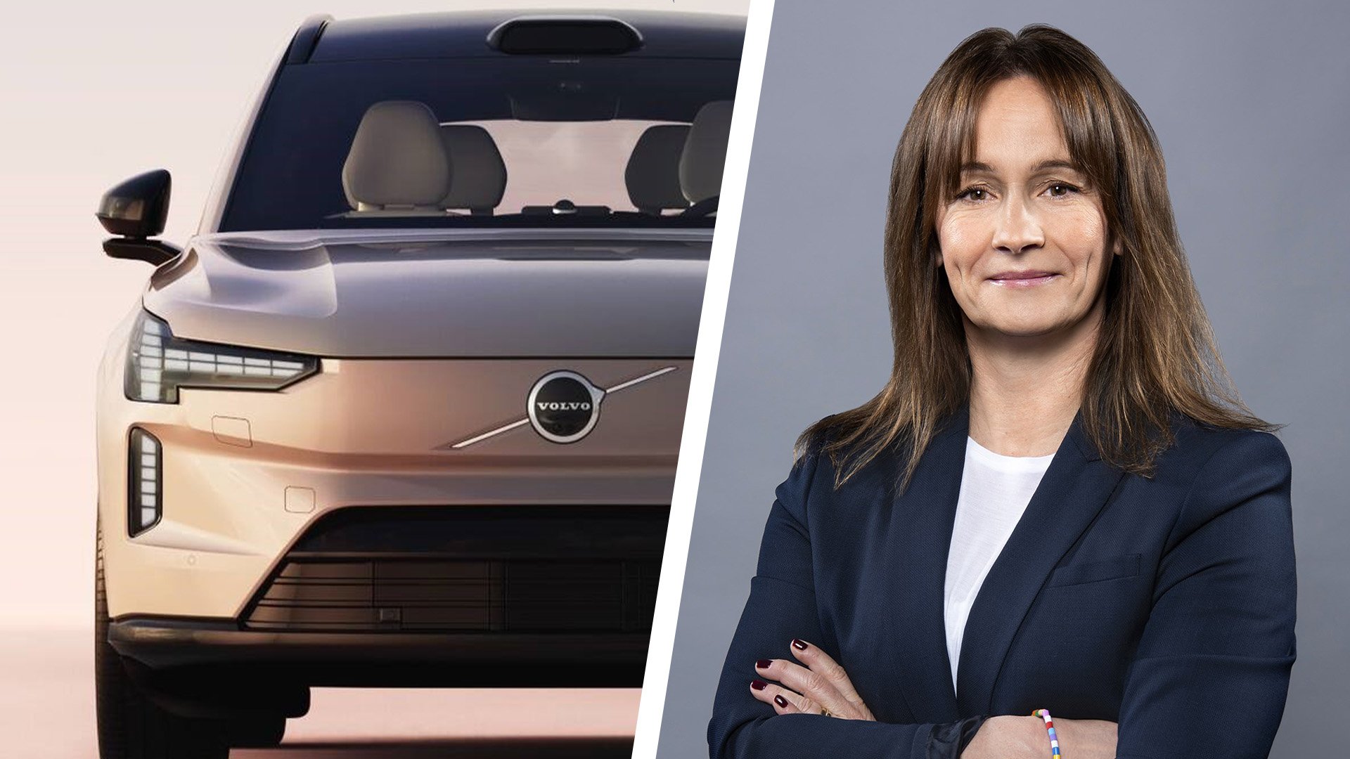 Volvo XC90 med Jessica Span infälld.